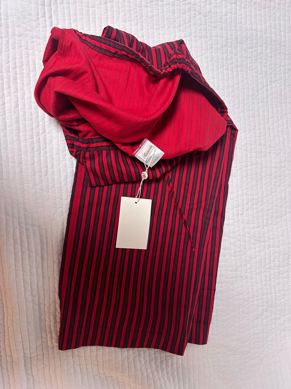 Ribbonbit berry striped pants -red&black 상품이미지2