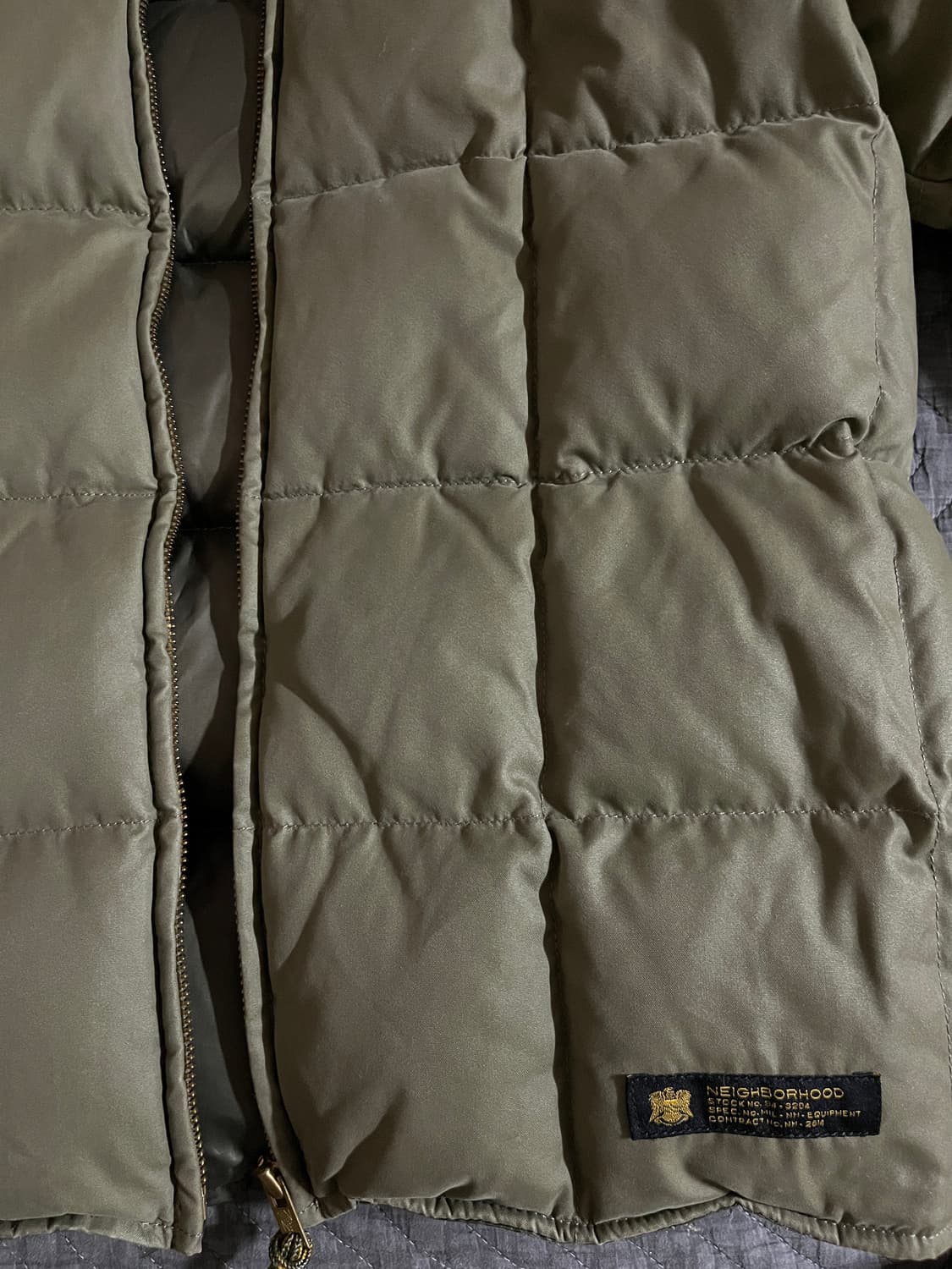 네이버후드 밀 다운 라이너 자켓 카키색(레어템) 사이즈M 상품이미지4
