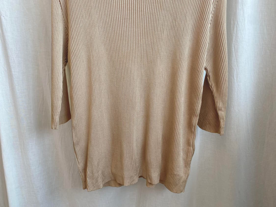 베이지 7부 니트탑(L) 상품이미지5