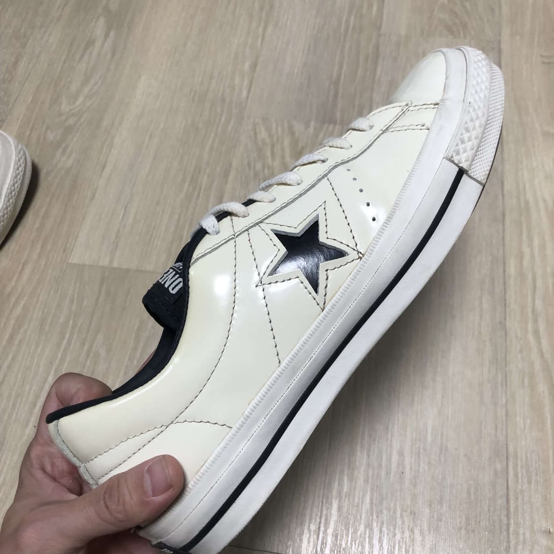 (270) 컨버스 CONVERSE 원스타 레더 한별 아이보리 에그렛270 상품이미지7