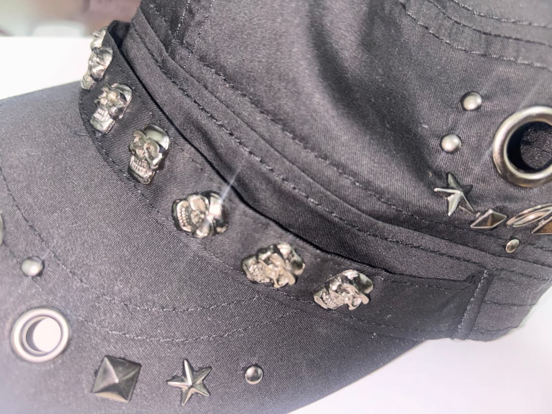 Punk goth 스컬 마린 캡 상품이미지2