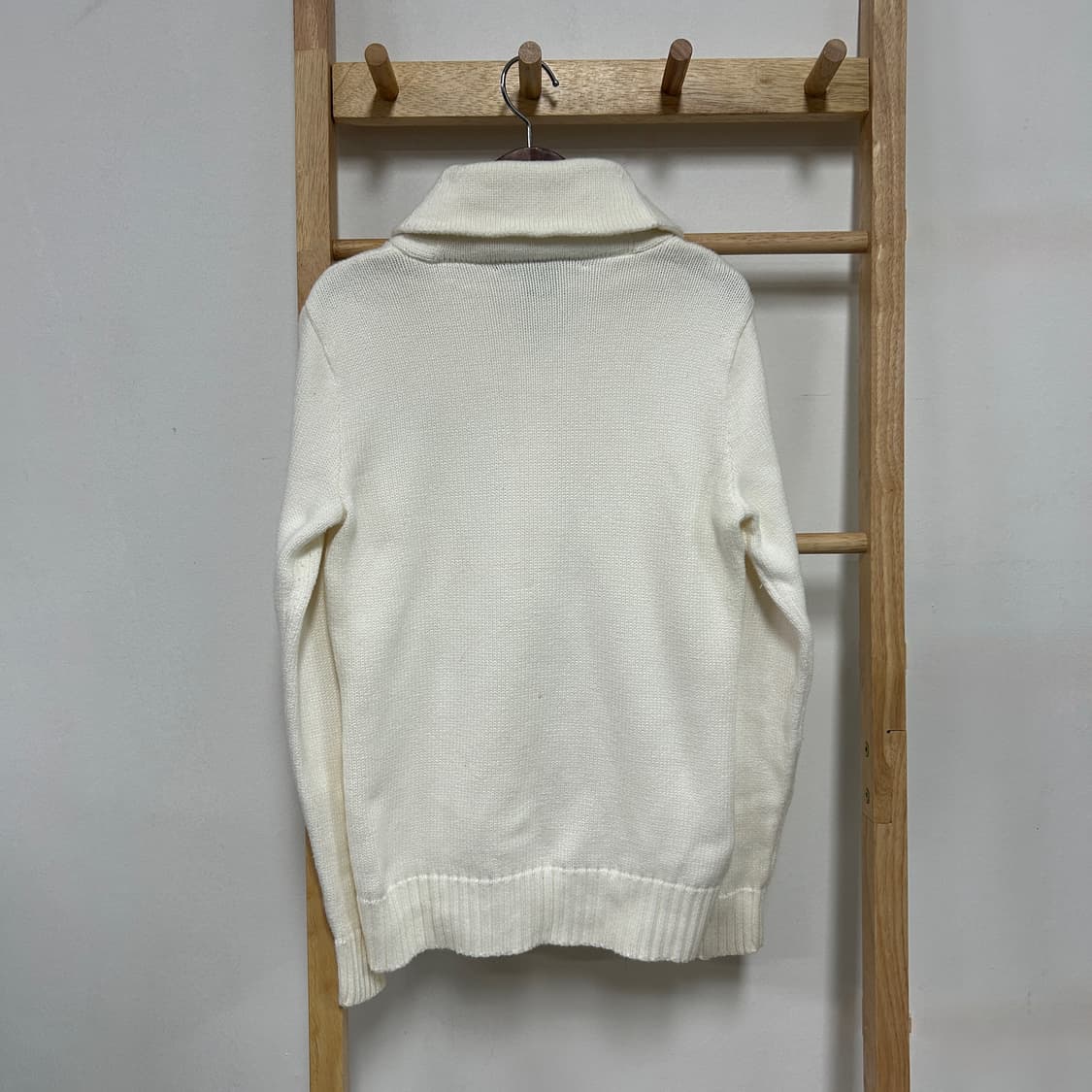 폴로 랄프로렌 포니로고 아이보리 숄카라 가디건 상품이미지4