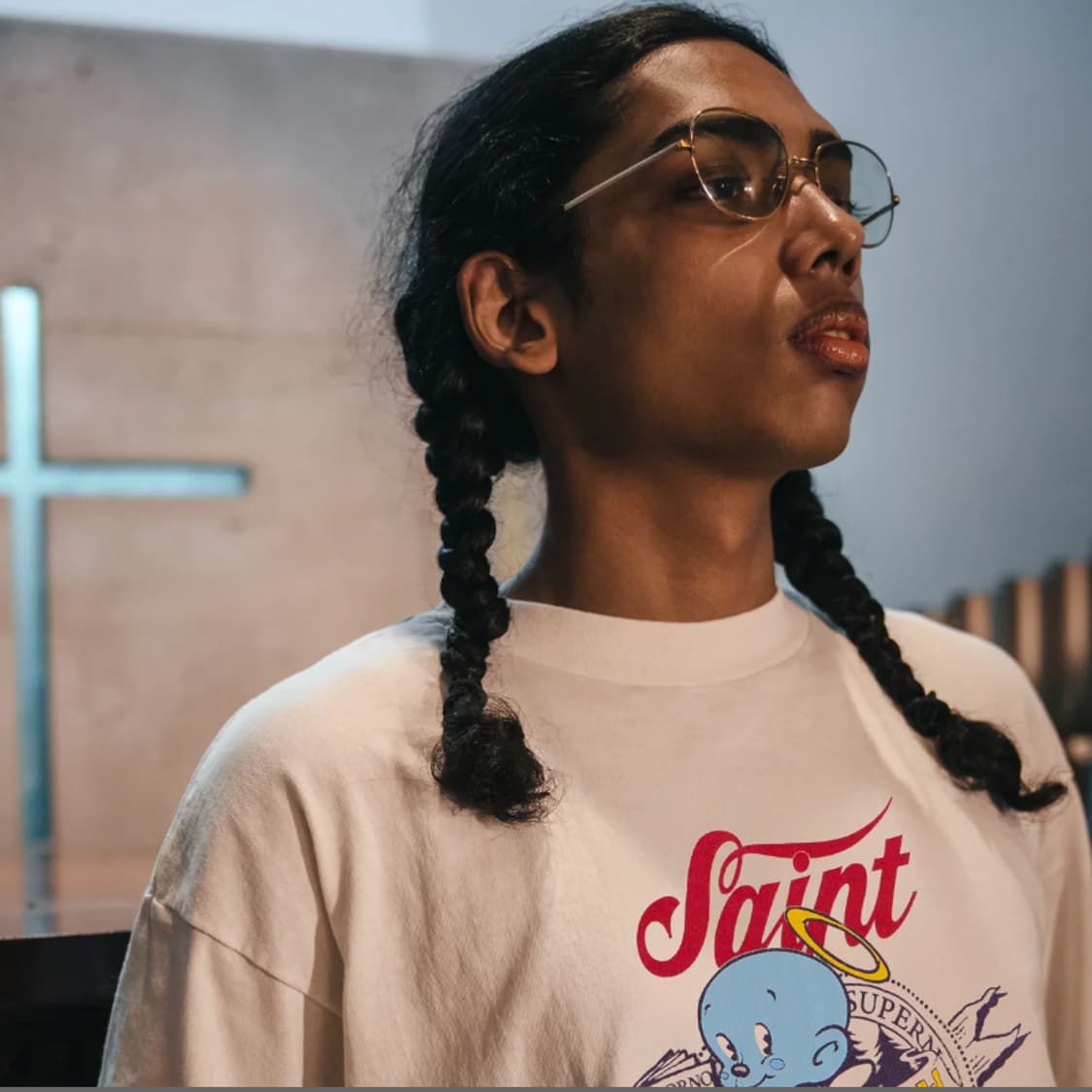 [새상품/XL] 세인트미카엘 베이비 반팔 티셔츠 화이트 상품이미지2