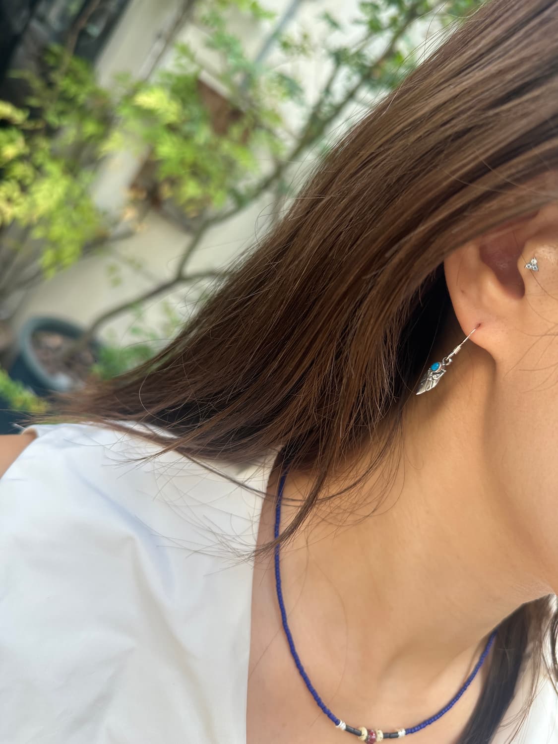 Vintage turquoise 925silver earring 상품이미지5