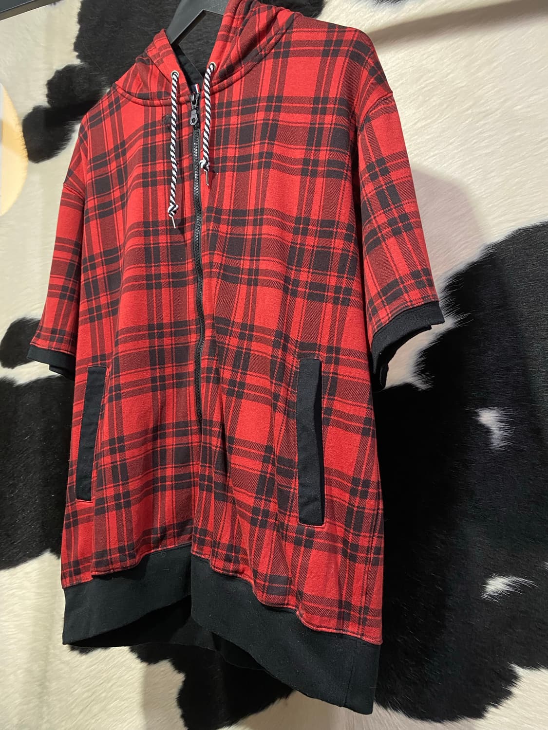 Thruxton 타탄체크 반팔후드집업 상품이미지4