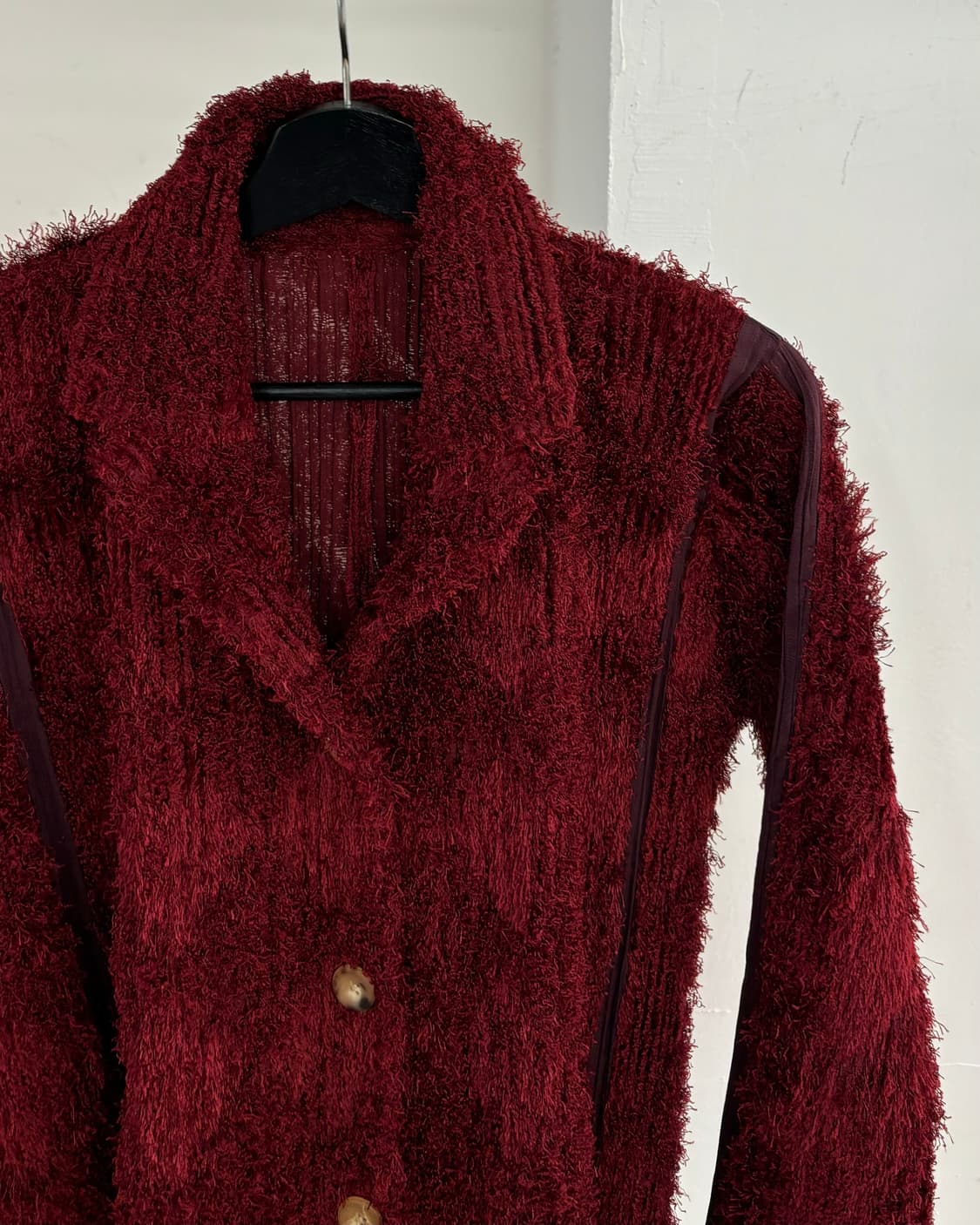 플리츠 플리즈 레드 자켓 상품이미지4