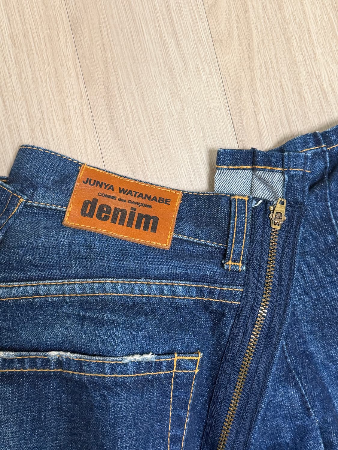 준야 와타나베 비대칭 데님 스커트 상품이미지4