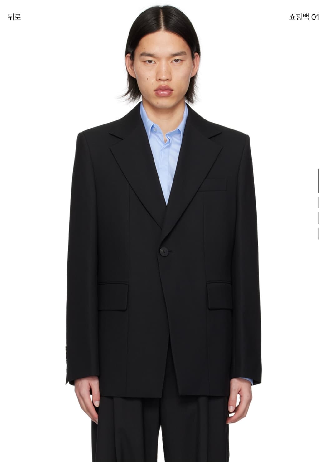 단품판매X 우영미 슬림 블레이저 (부츠컷 슬랙스 셋업 상품) 48size 상품이미지1