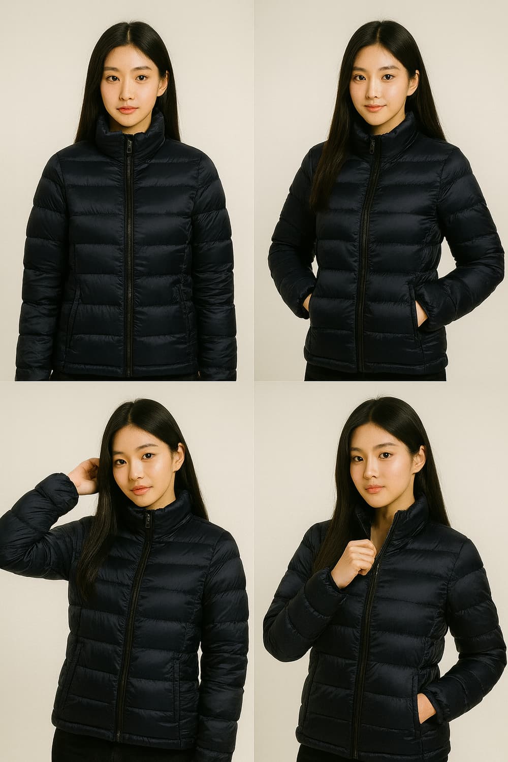 닥스 네이비 구스다운 패딩 95사이즈 (실측 66/54) 상품이미지1