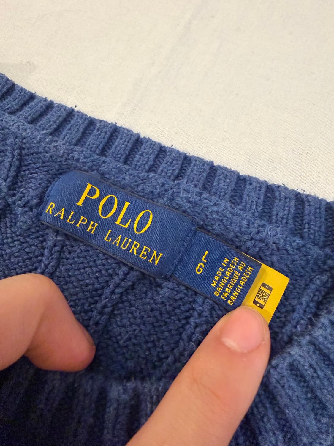 폴로 랄프로렌 꽈배기 케이블 니트 코발트 블루 상품이미지3