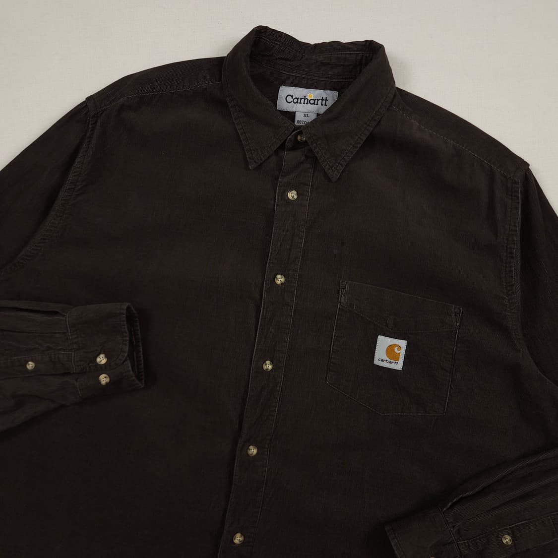 XL(105) 칼하트 리워크 코듀로이셔츠 초코브라운 상품이미지1