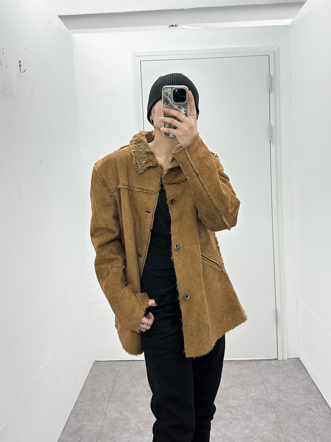 Alexander Julian 00s suede fur jacket  상품이미지1