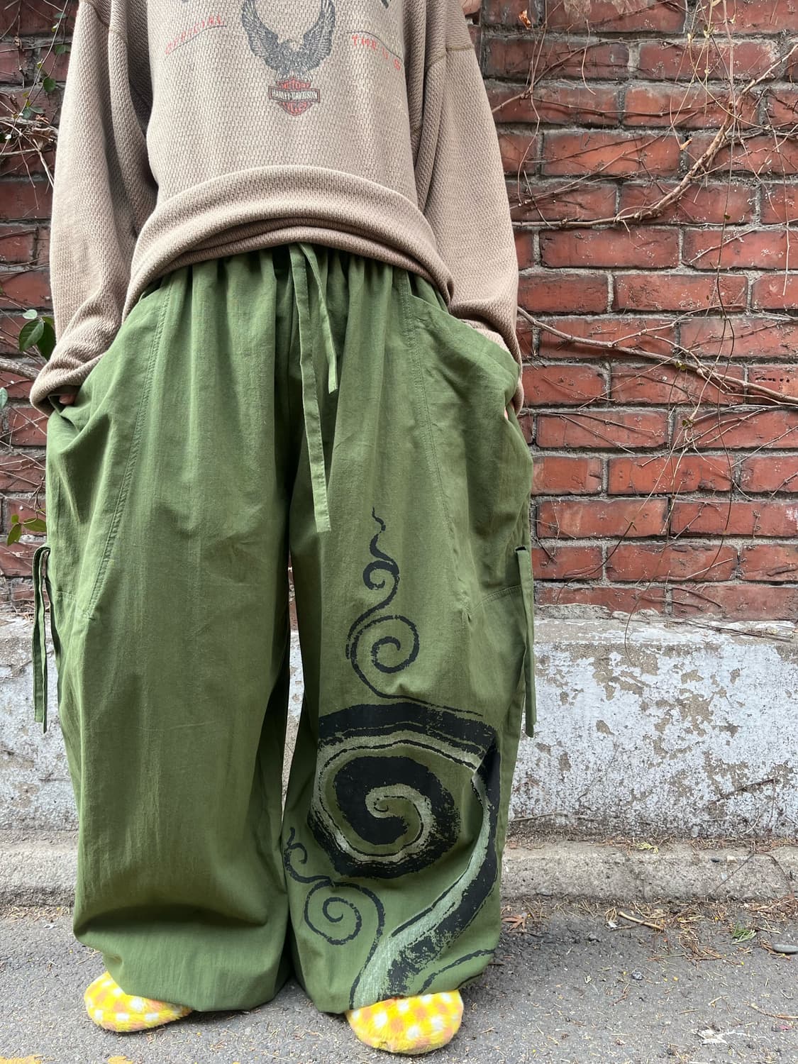 히피 에스닉 문양 와이드 벌룬 팬츠 상품이미지1