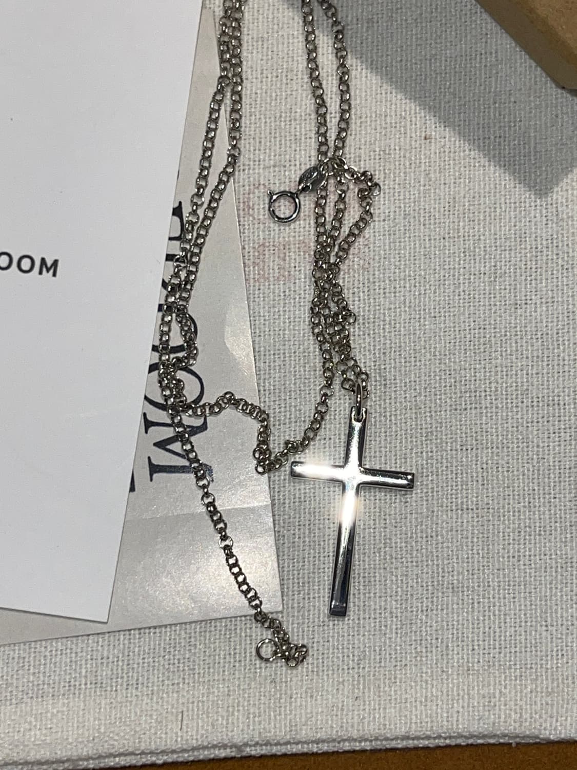 실버925 크로스팬던트 네크리스 남자목걸이 상품이미지1