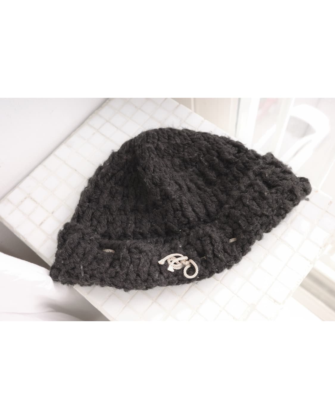 Black knit hat 상품이미지1