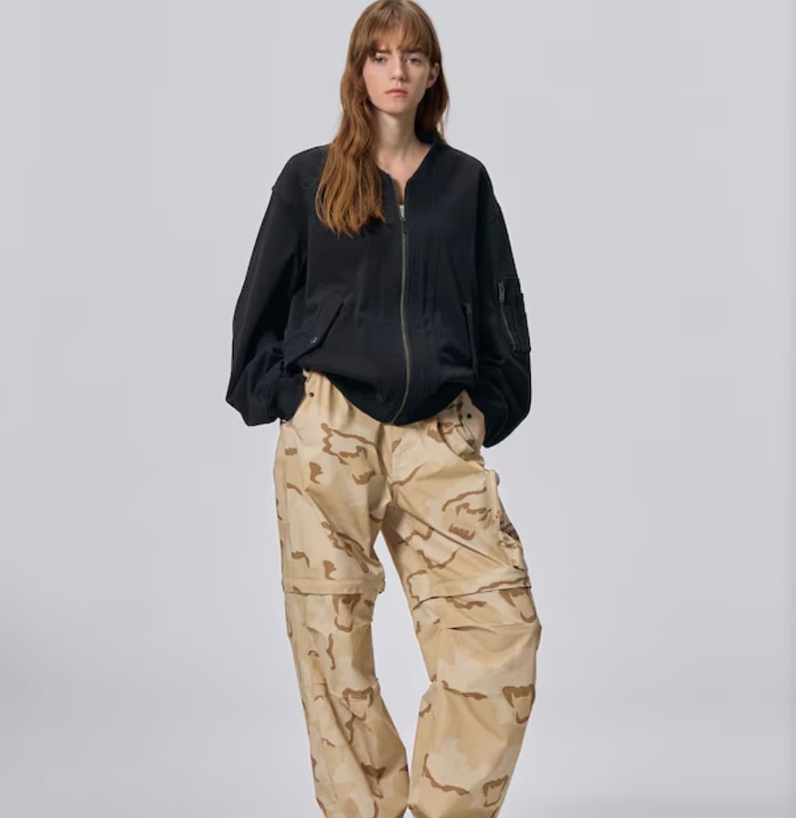 [XL] GU 언더커버 UG 립 블루종 Ma-1 봄버 자켓 블랙 상품이미지5