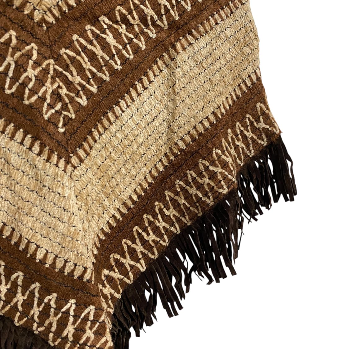 Knit tassel hippie brown pattern skirt  상품이미지2