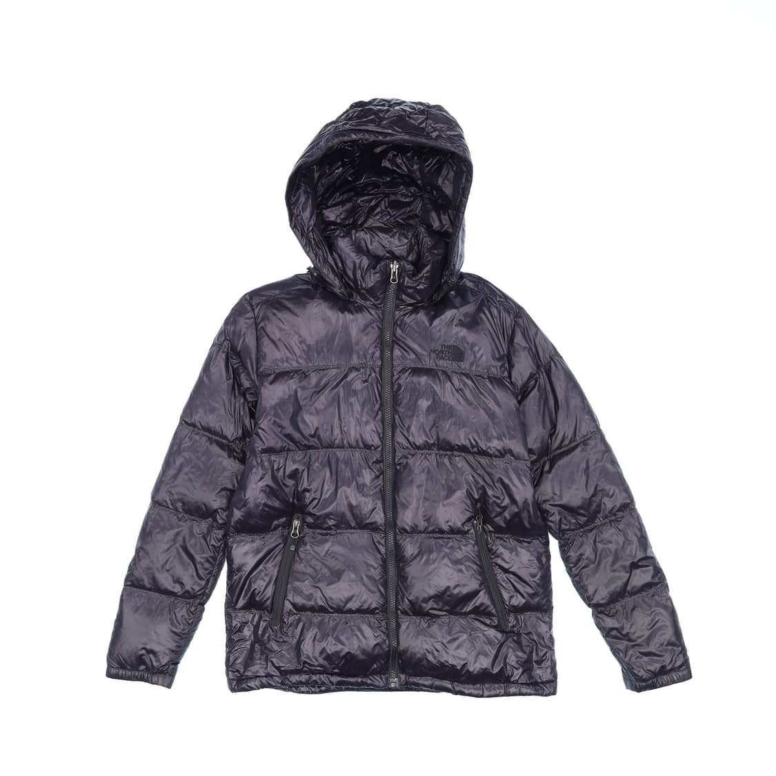90 노스페이스 올블랙 유광 패딩 N7317 상품이미지1