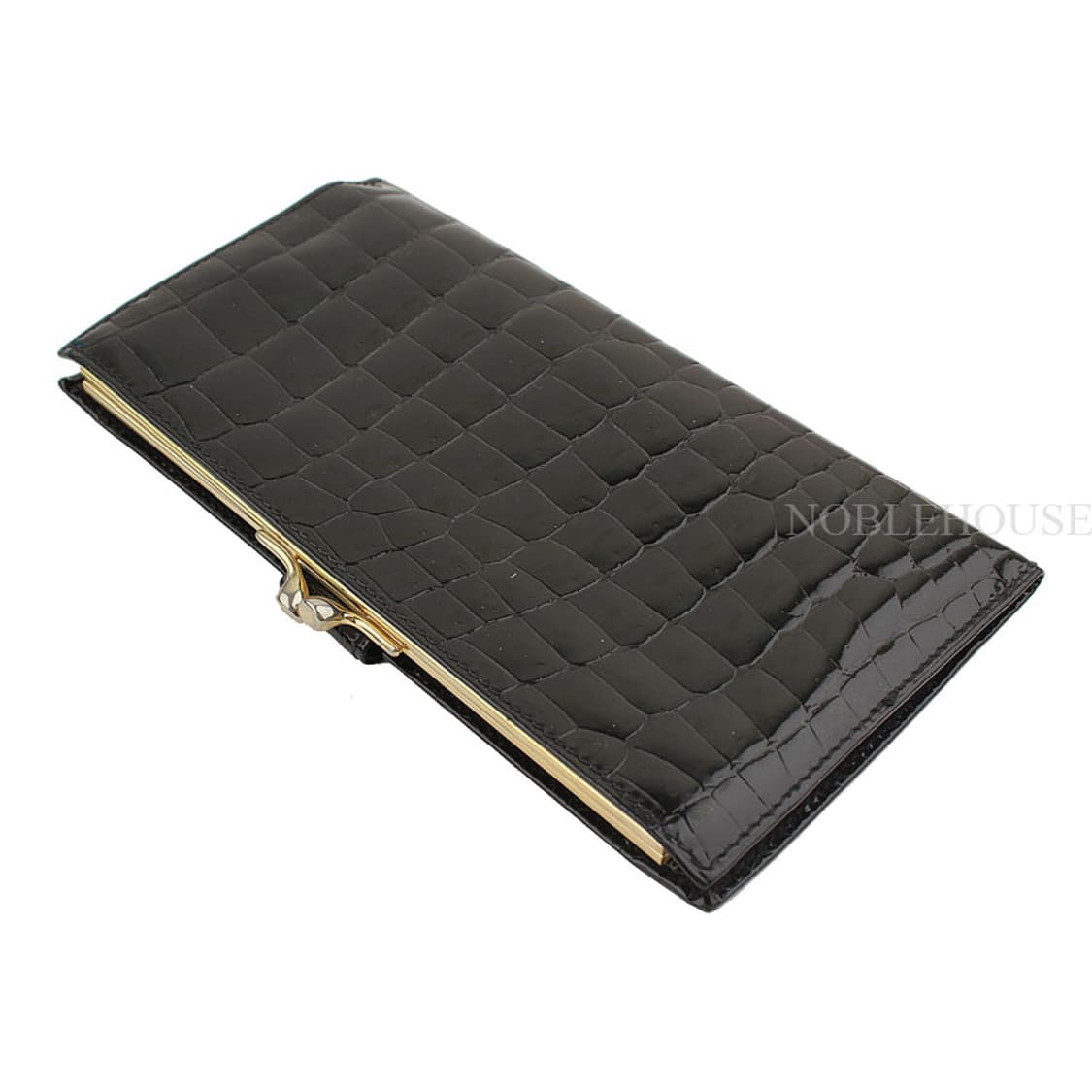 ARAPER 블랙 유광 와니 금장 장지갑
 상품이미지3