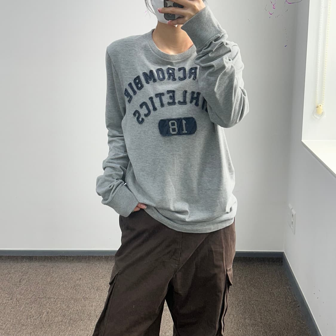 Abercrombie 아베크롬비 스펠아웃 로고 롱슬리브 상품이미지2