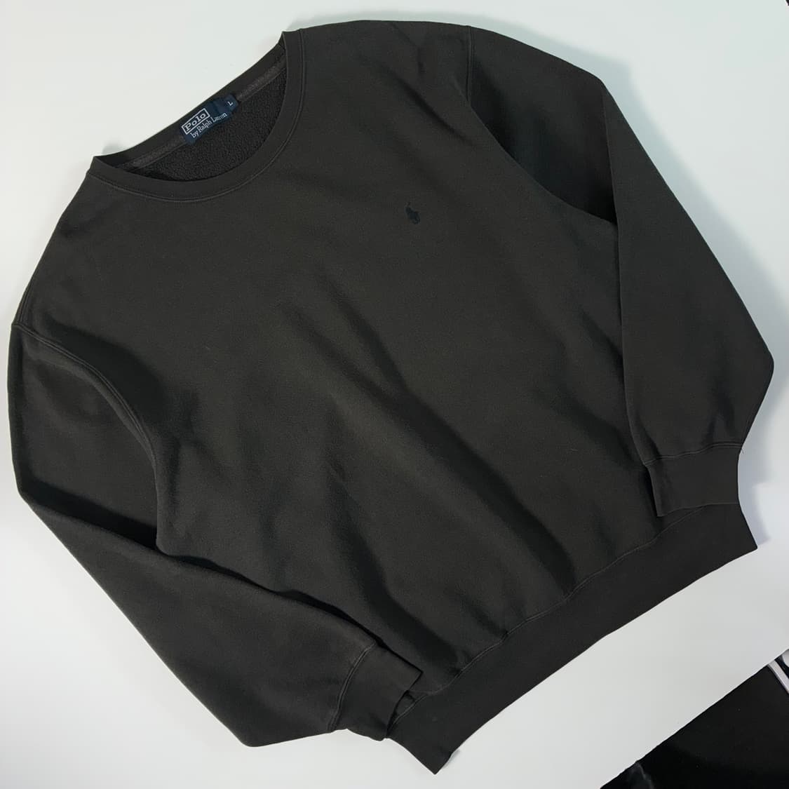 Polo  폴로 랄프로렌 90,s 자수 차콜 맨투맨 상품이미지2