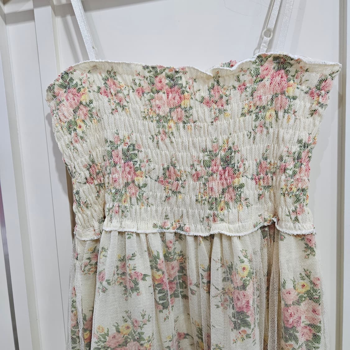 로즈 레이스 튤 레이어 롱원피스 상품이미지2