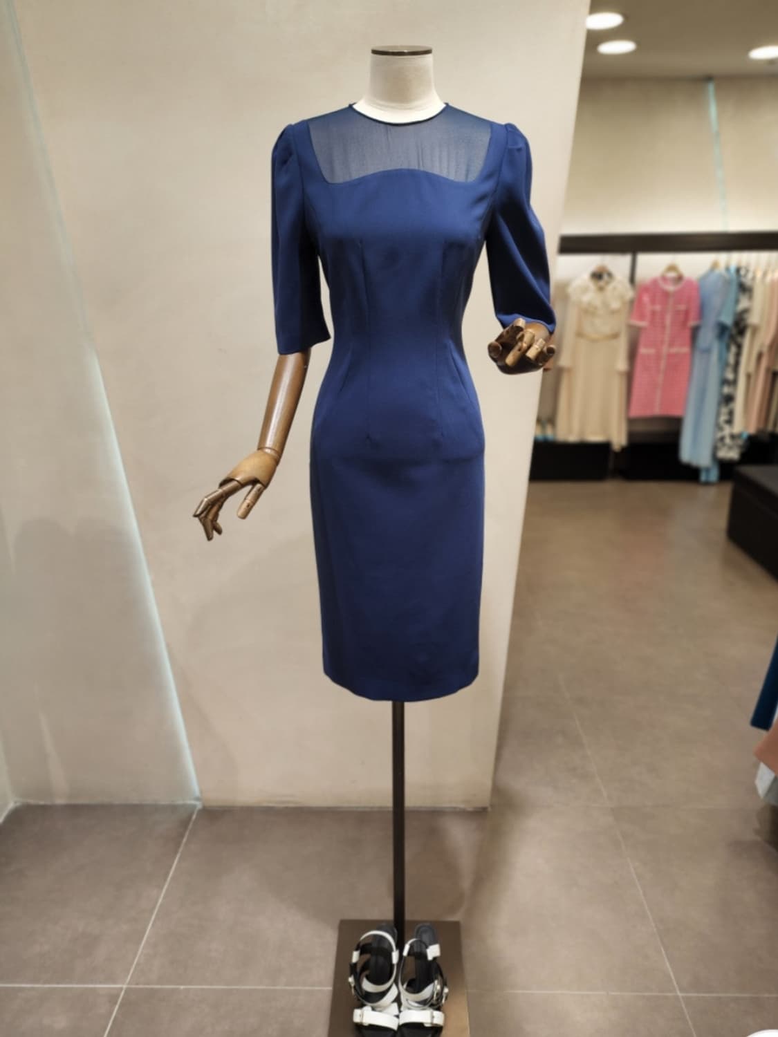 모조에스핀 스퀘어 시스루 원피스 66사이즈 상품이미지2