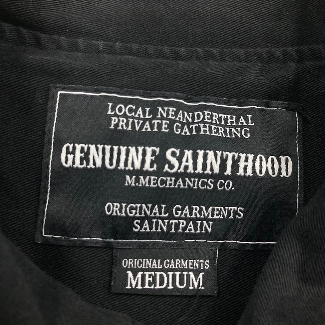 세인트페인 블랙 컬러 성조기 로고 코튼 코치 자켓 상품이미지6