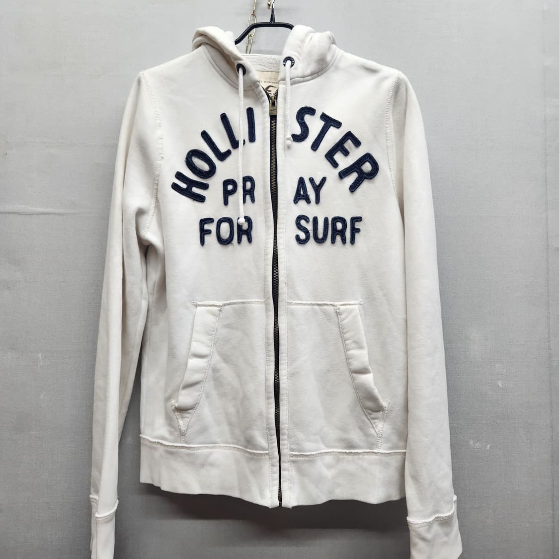 홀리스터 빈티지 빅로고 자수 후드집업 L 상품이미지1