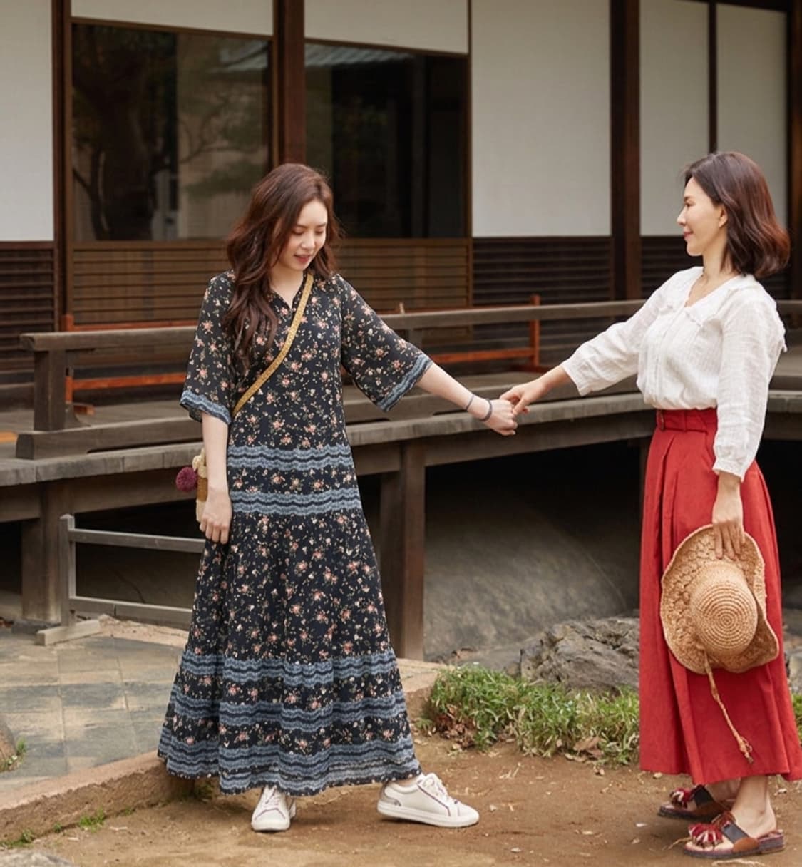 써스데이아일랜드 플라워패턴 맥시롱원피스 M사이즈 상품이미지2