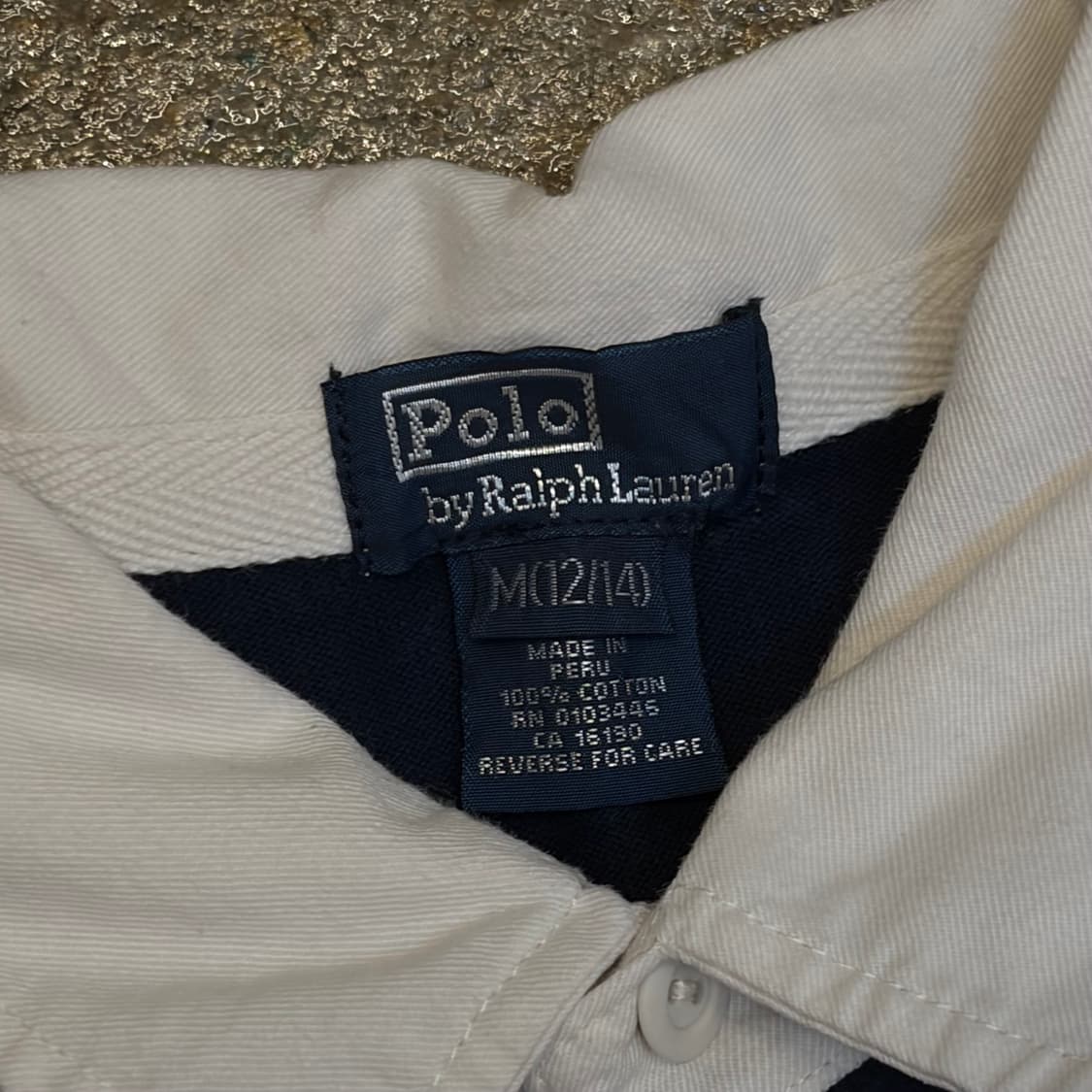 00s USA 빈티지 폴로랄프로렌 67 스트라이프 럭비티 카라티 상품이미지5