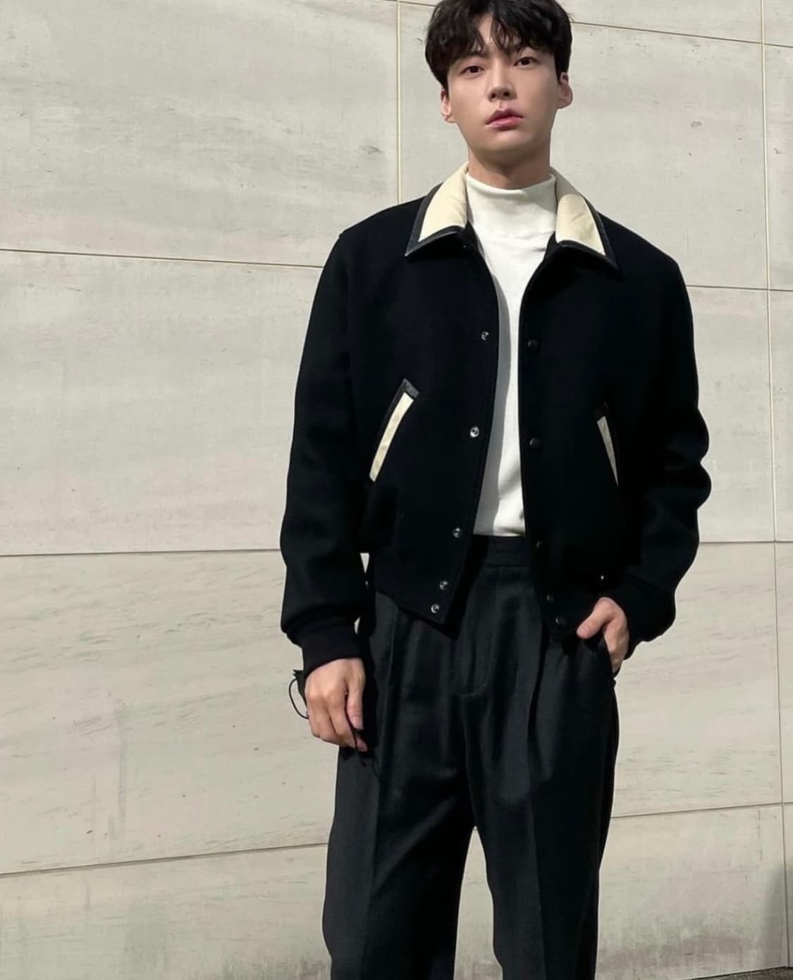 [M] 렉토 22FW 스타디움 바시티 울 카라 자켓 상품이미지8