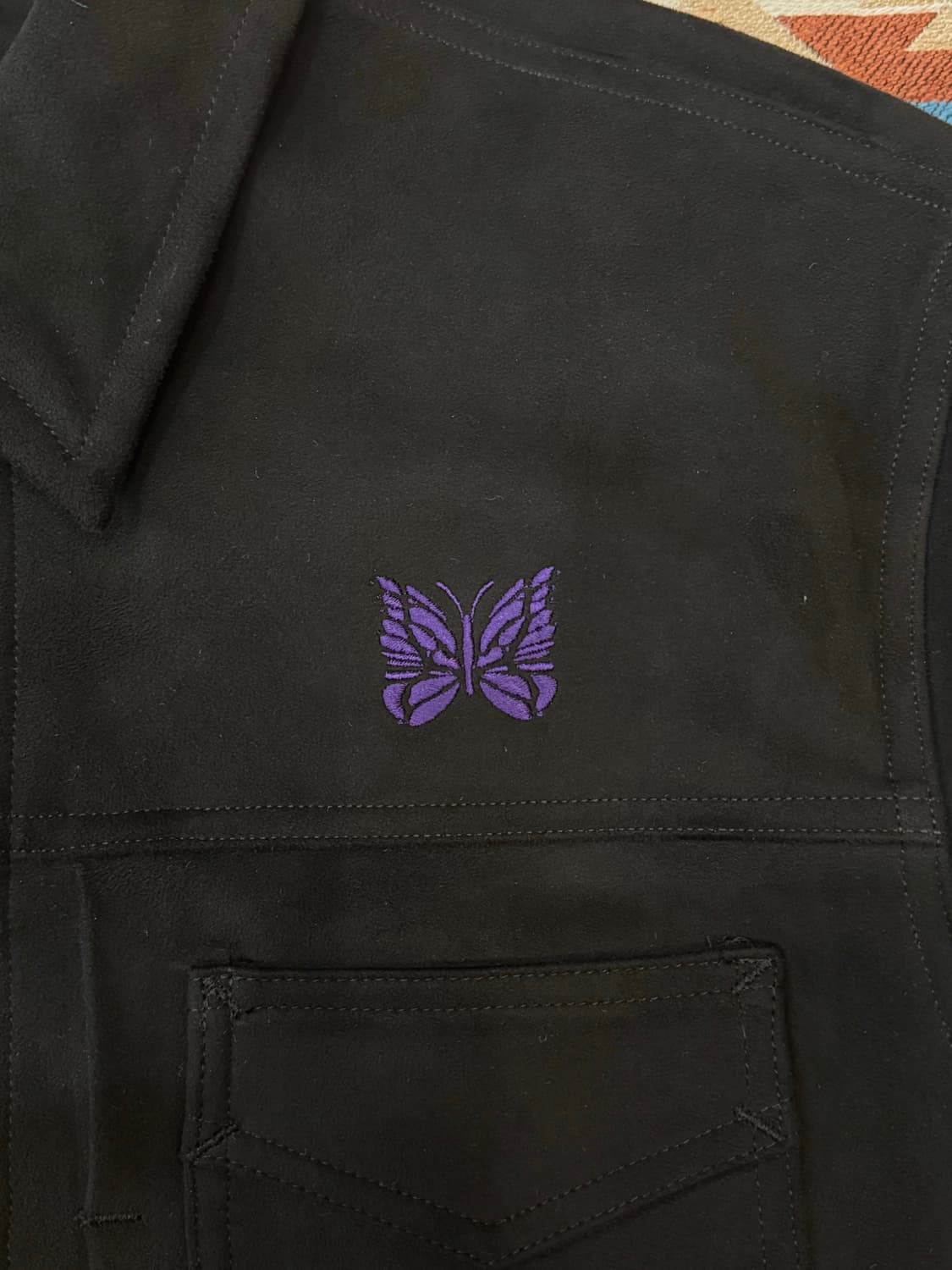 [M][100] 니들스 페니 진 자켓 신세틱 스웨이드 블랙 상품이미지3