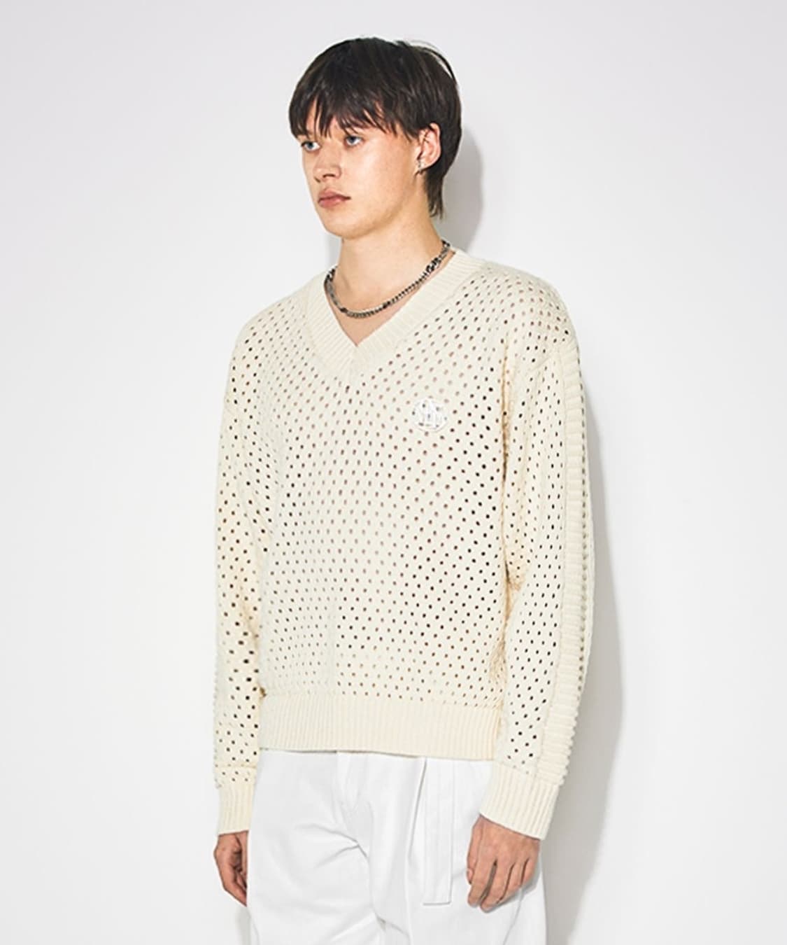 메종미네드 펀칭 니트 아이보리 L  상품이미지3