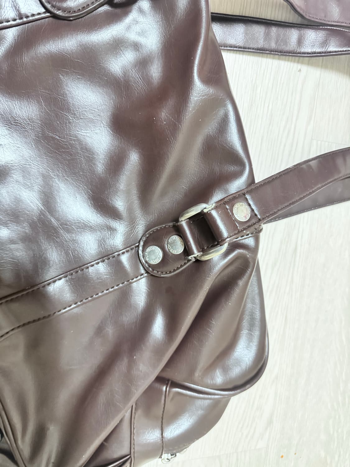 빈티지 갸루 y2k 일녀 교복 가죽 플레이보이 스쿨백 가방 상품이미지4