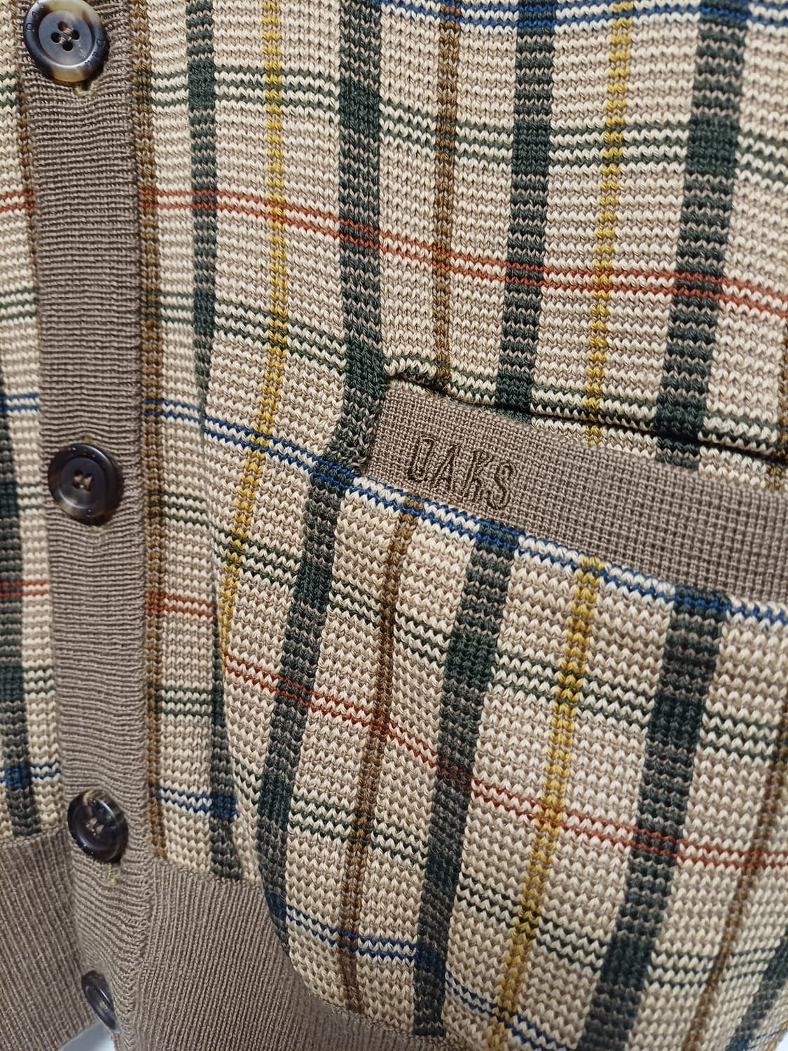 [Vintage] 00's DAKS GOLF 하우스체크 울 가디건/100 상품이미지6