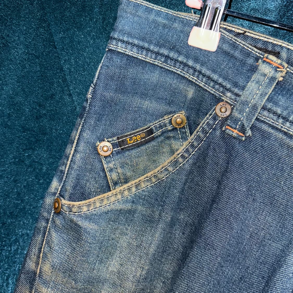(32) 90s Lee 백 스티치 스트레이트 데님 팬츠 상품이미지4