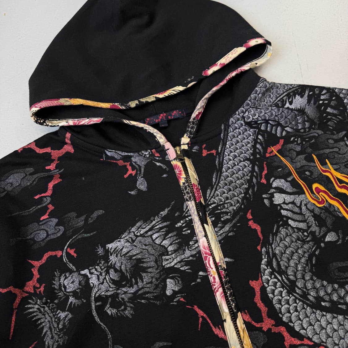 JPN 제팬 드래곤 용 오리엔탈 후드집업 상품이미지4