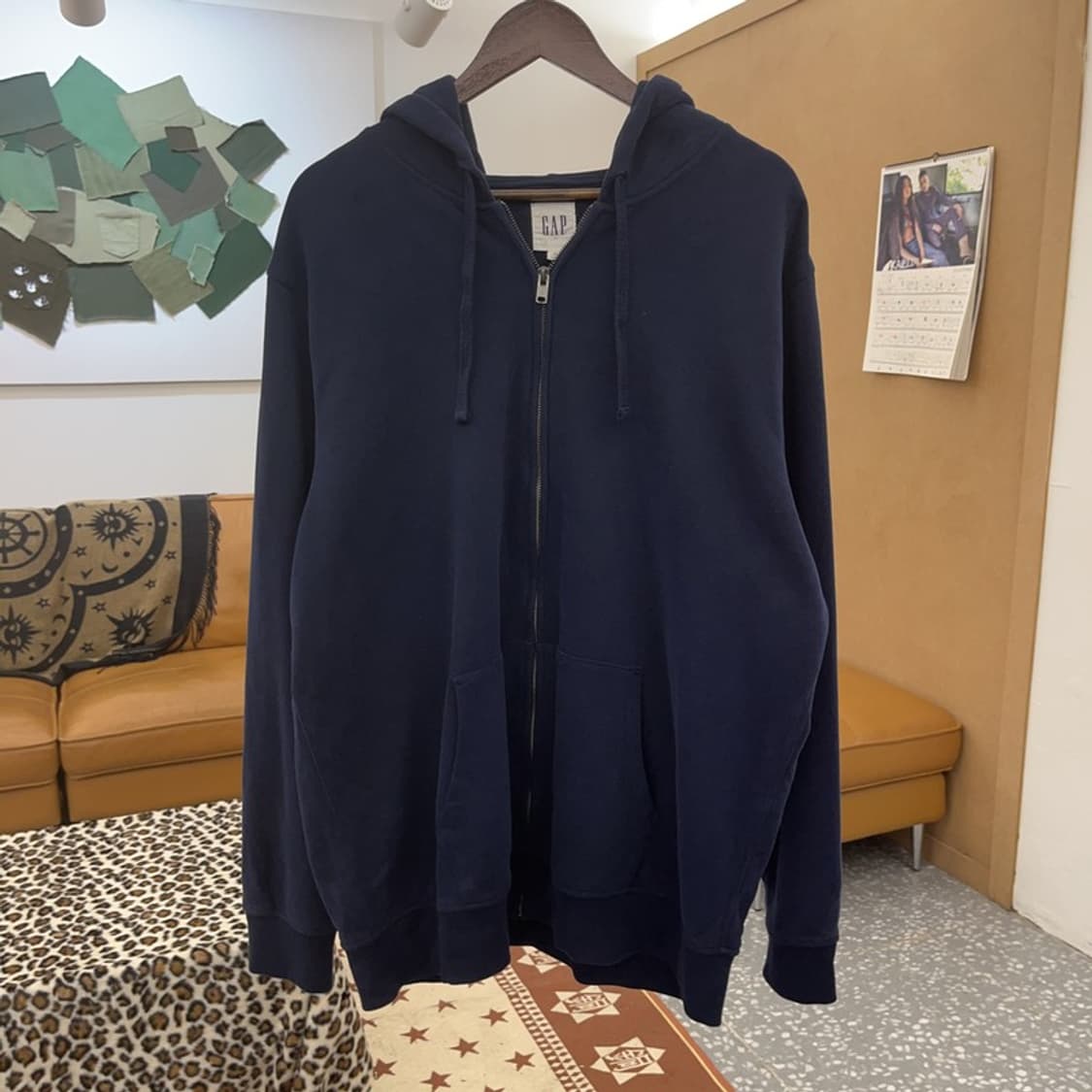 갭 올드스쿨 빈티지 오버핏 약기모 후드집업 XL C09270 상품이미지3