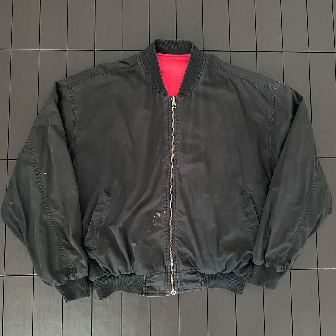 (M) 90s 빈티지 말보로 리버시블 봄버 자켓 상품이미지2