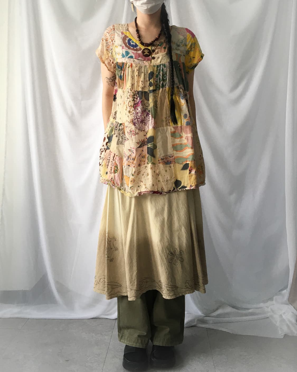 Ethnic mood patchwork blouse 상품이미지7