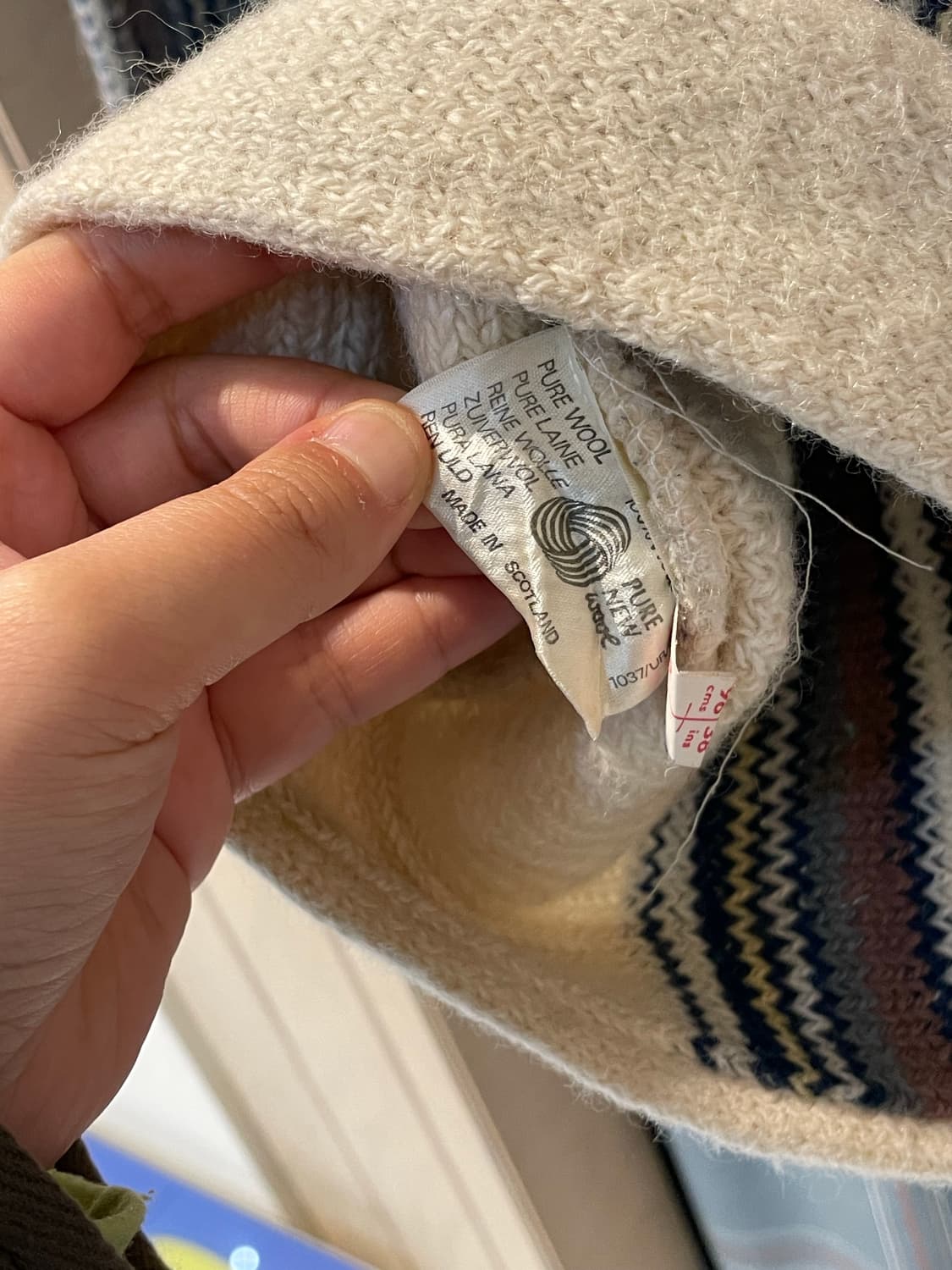 스코틀랜드 퓨어뉴울 패턴집업 상품이미지4