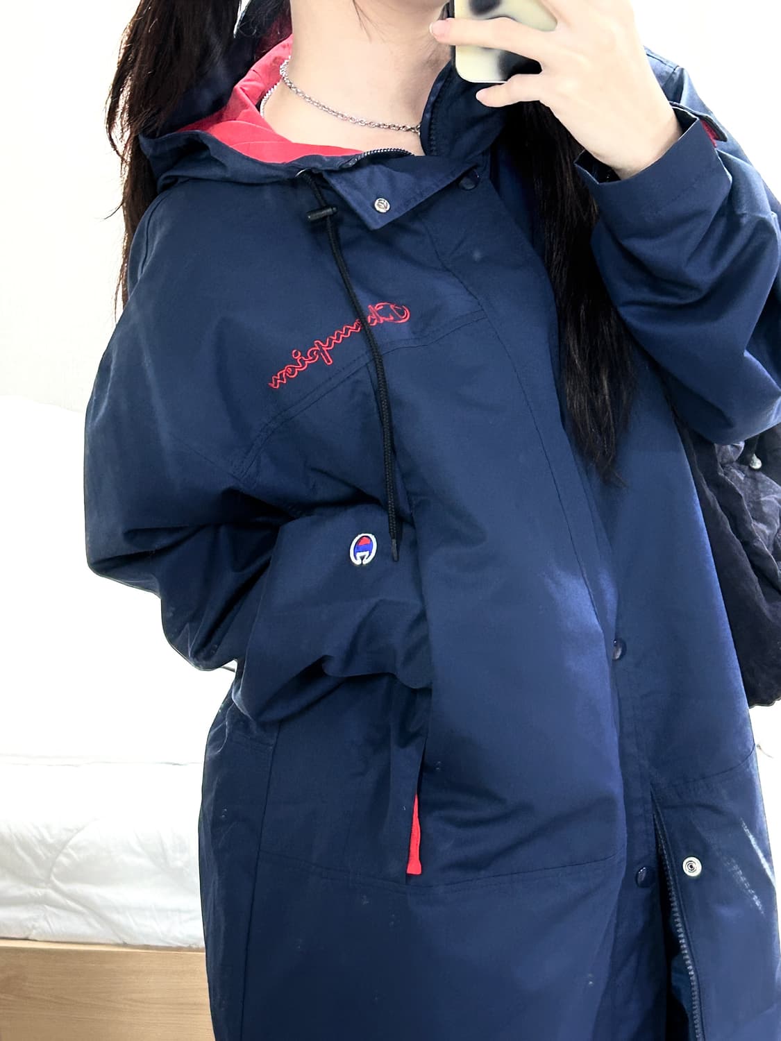 챔피온 빅로고 네이비 돕바 상품이미지5