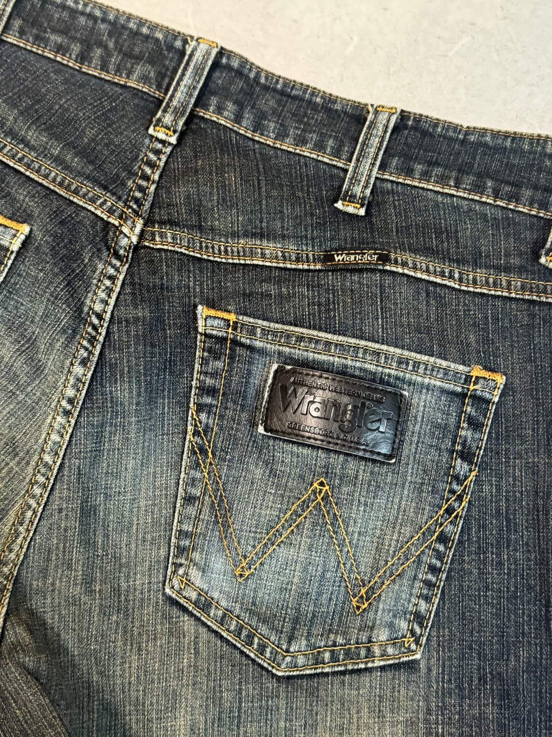 랭글러 wrangler 빈티지 워싱 웨스턴 데님 팬츠 32 상품이미지4