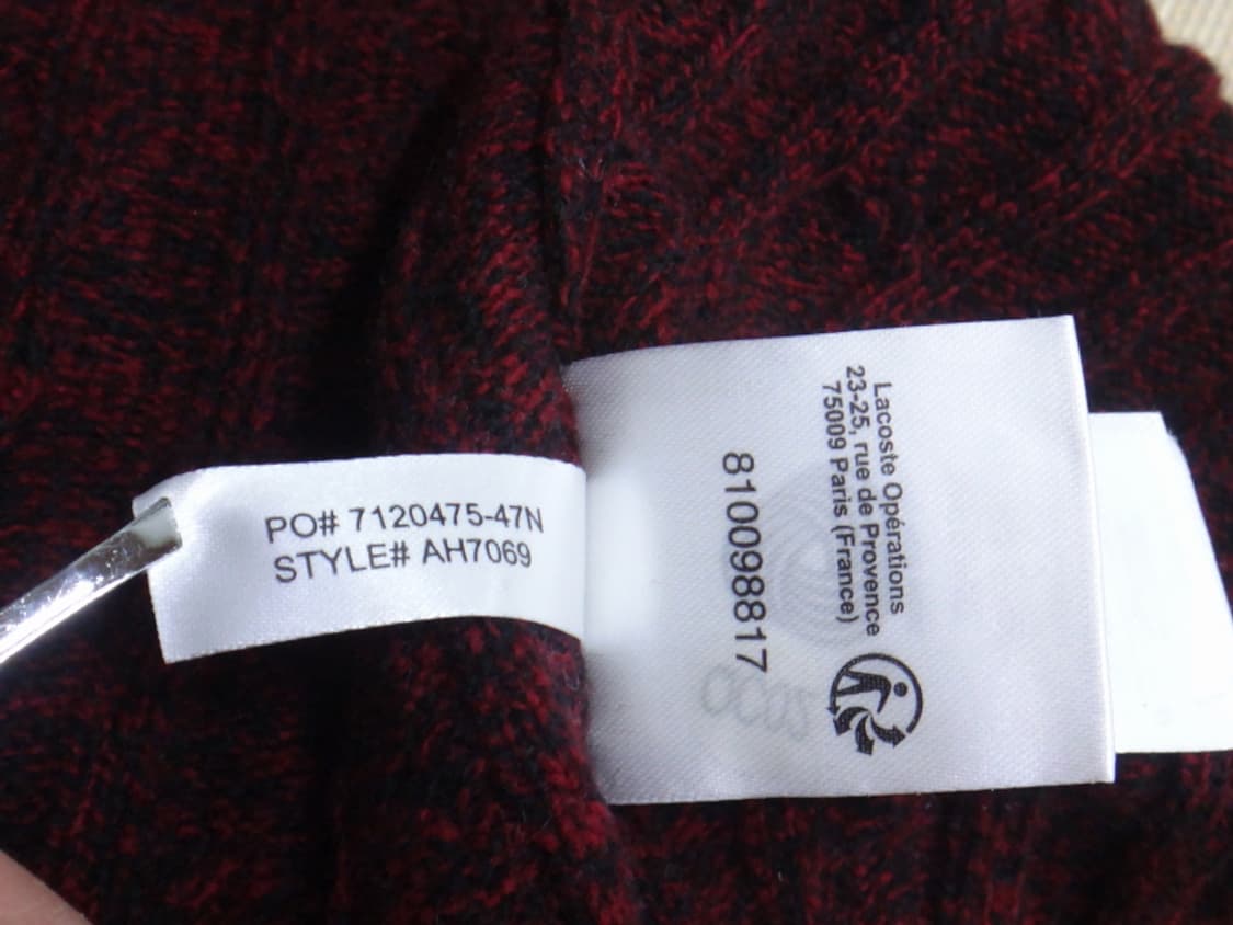 (M/95) 라코스테 남성 라운드 넥 풀오버 스웨터 상품이미지10