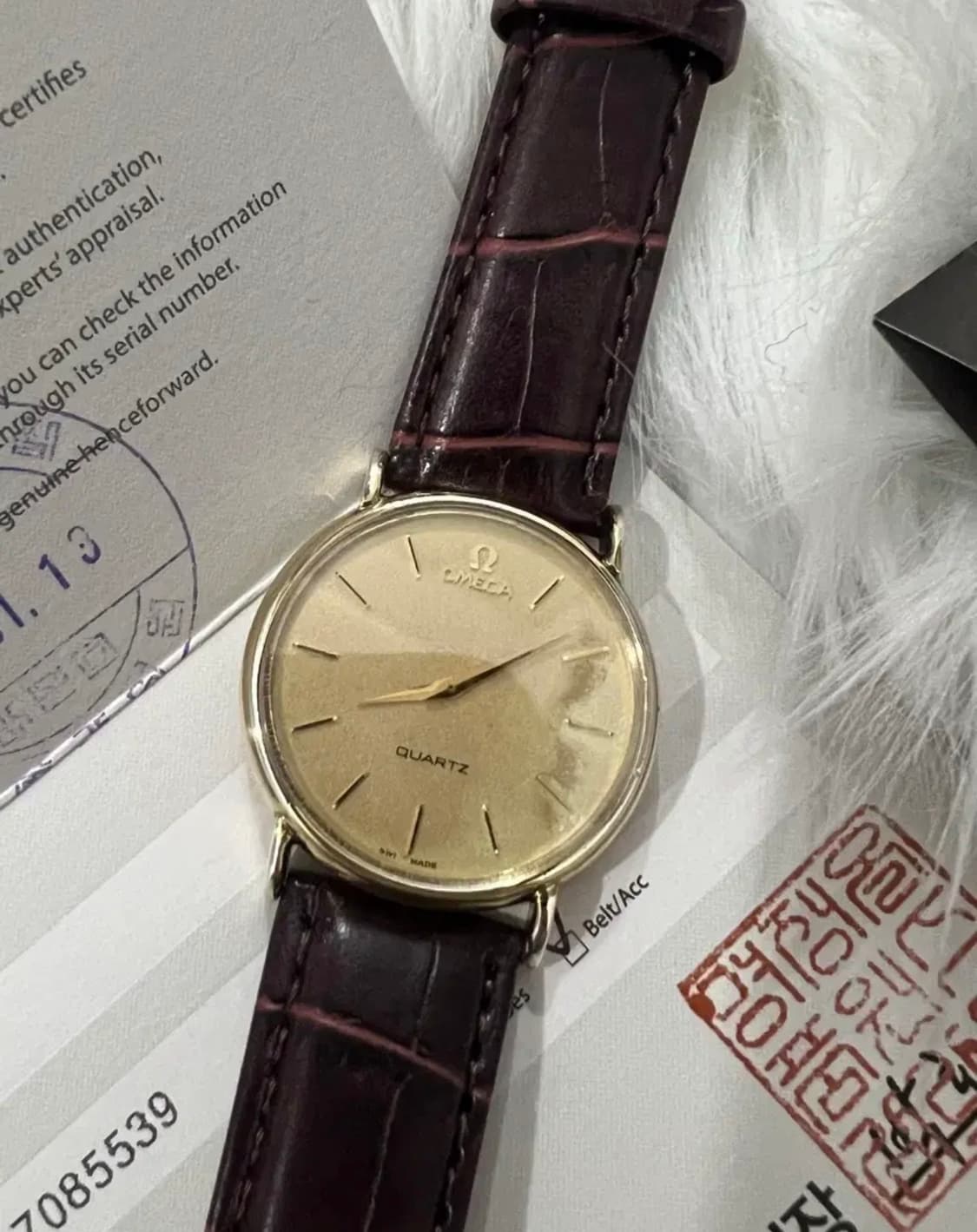 (감정서 포함)오메가 드빌 쿼츠 시계 상품이미지1