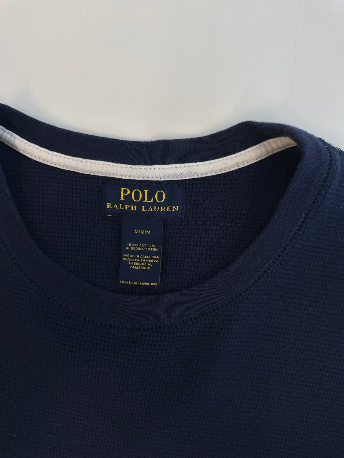 POLO 폴로 랄프로렌 와플 반팔티 M 네이비 상품이미지3