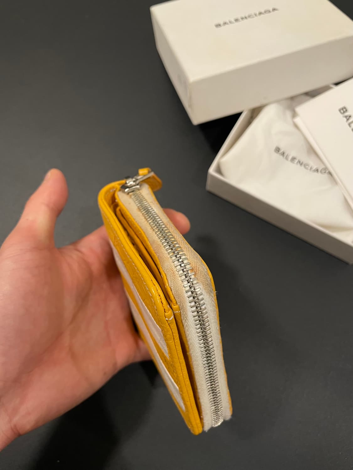 발렌시아가 바자 반지갑 옐로우 판매 상품이미지4