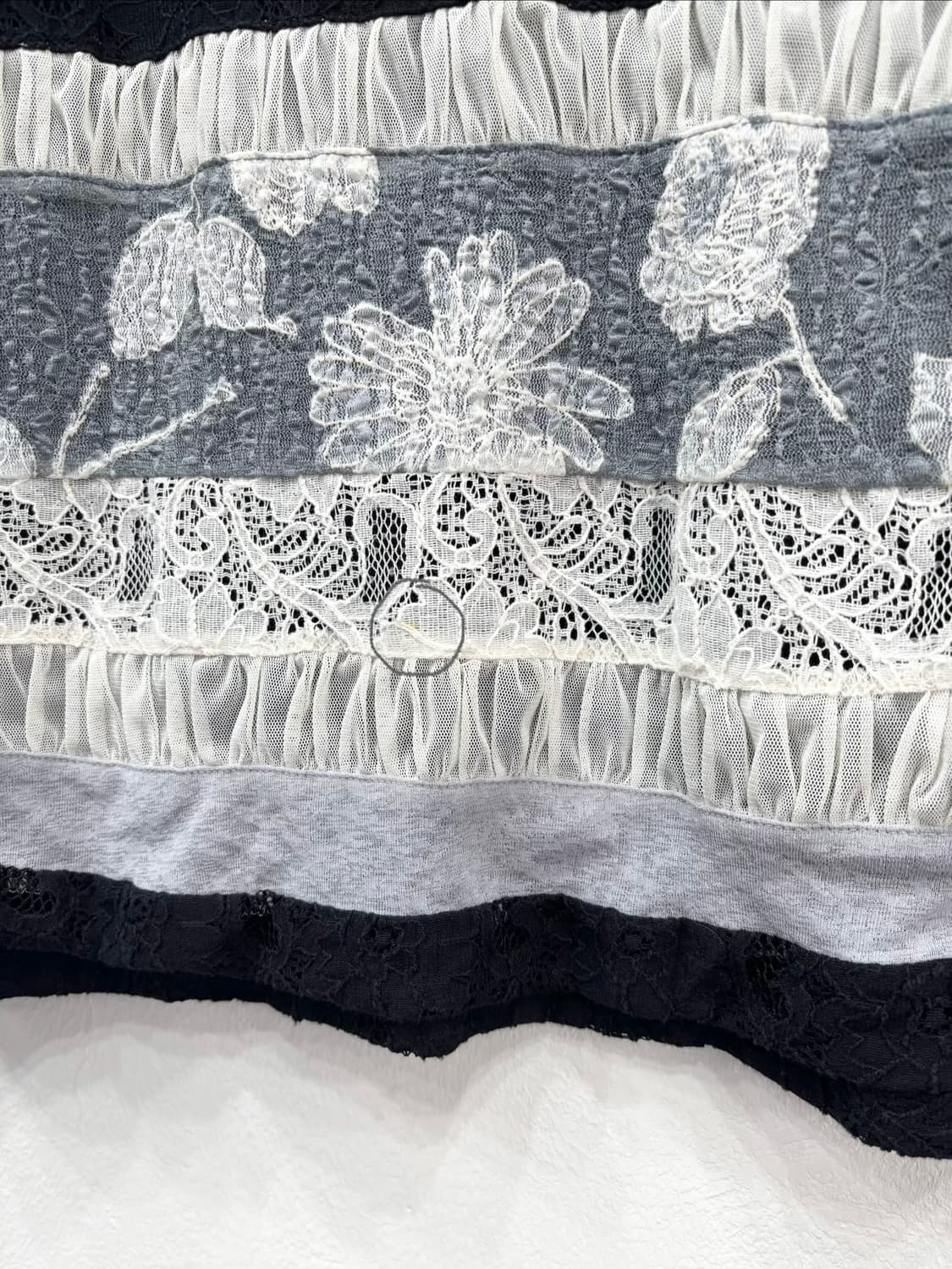 빈티지 7부 소매 매쉬탑 상품이미지3