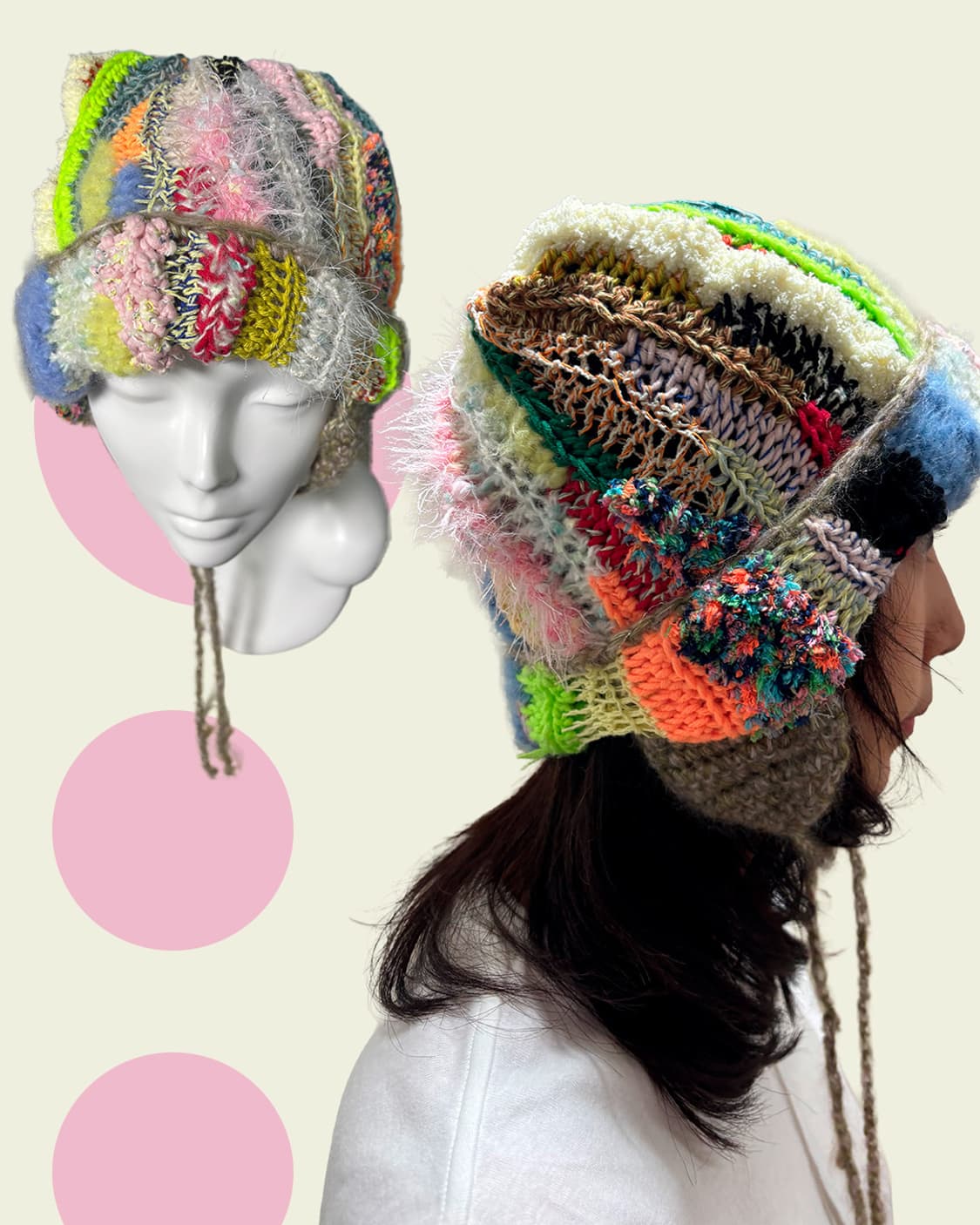 Handmade colorful boro earhat 상품이미지1